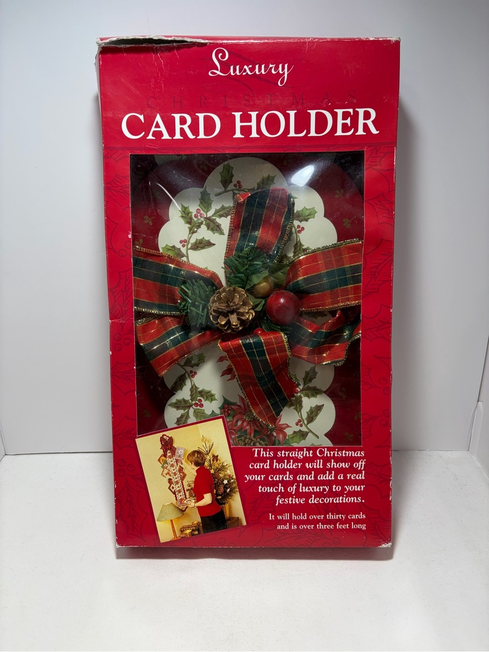 Vintage Christmas Holiday Card Holder 1980’s